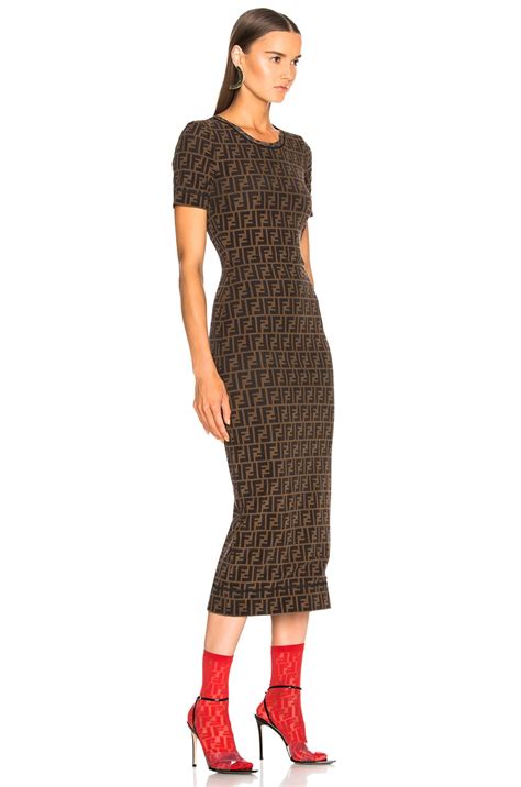 fendi logo top women's|fendi signature logo midi dress.